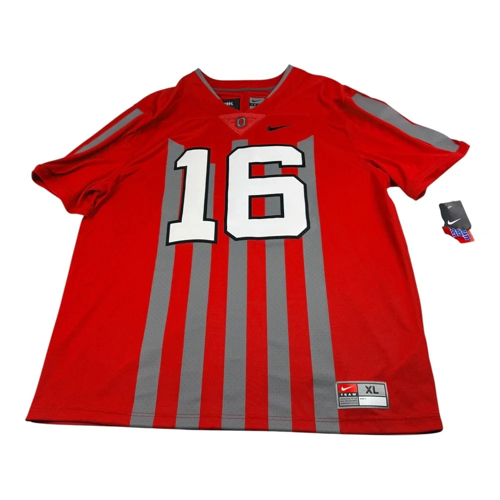 Nike Ohio State Buckeyes Music and Cannon‎ Fire Football Jersey Mens XL Red NWT